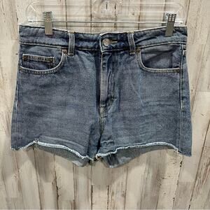 Monki (ASOS) Denim High Rise Shortie Shorts Womens Size 28/6